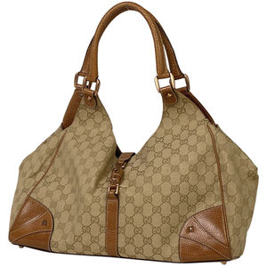 Gucci New Jackie Line Handbag GG Pattern Shoulder Bag GG Canvas Brown